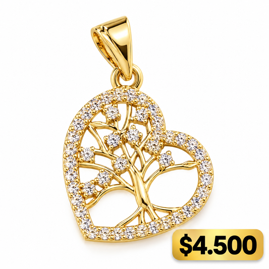 COLGANTE CORAZON ARBOL DE VIDA