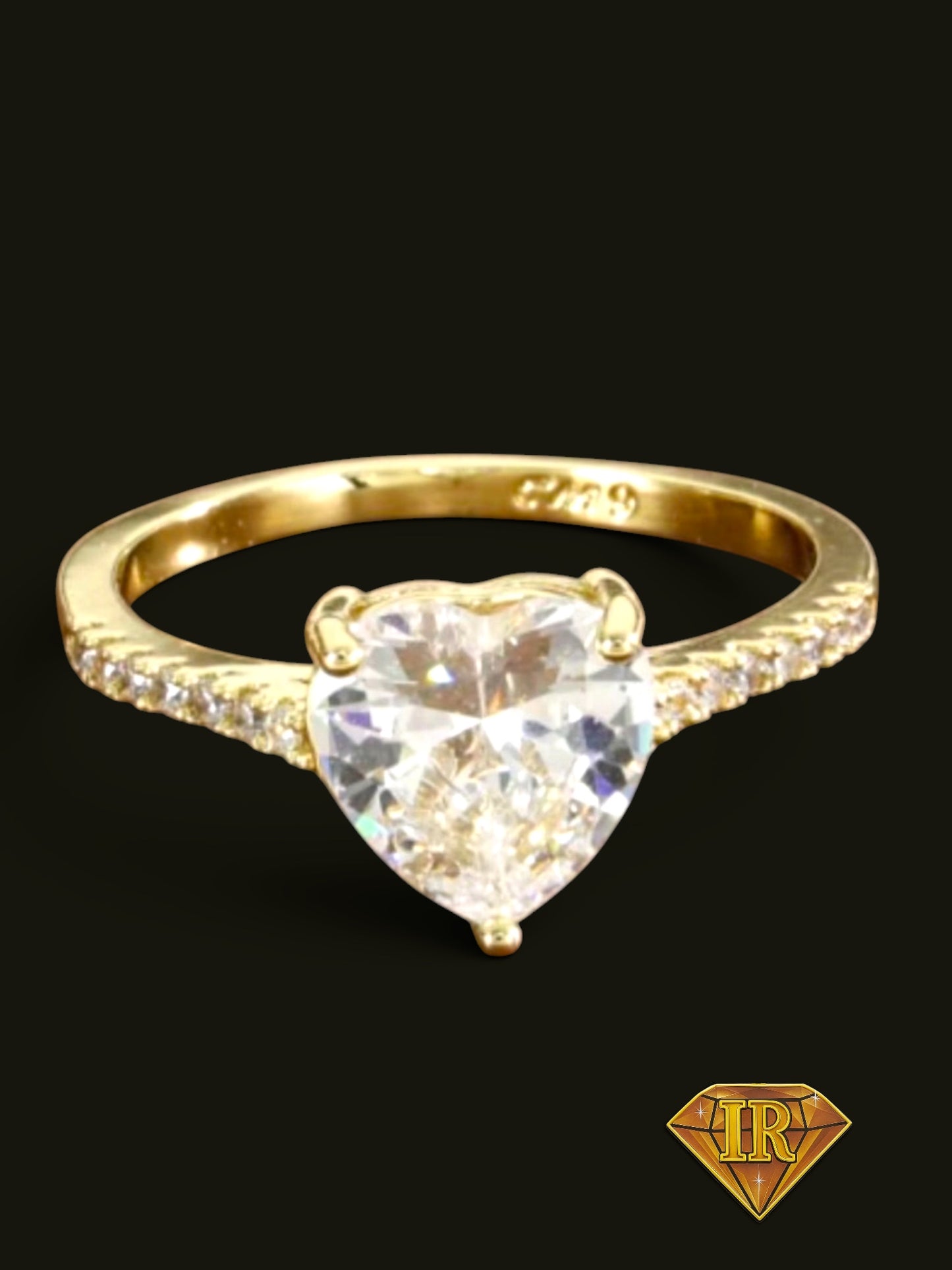 ANILLO CORAZON PIEDRA